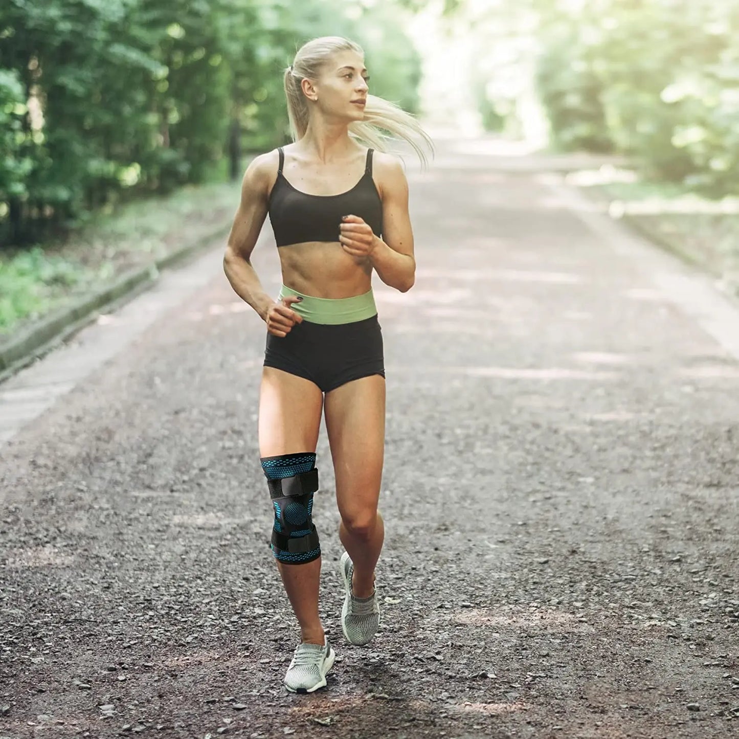 Sports Knee Brace with Side Stabilizers & Patella Gel – Compression Sleeve for Meniscus Tear, Knee Pain, Injury Recovery