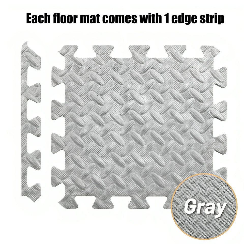 12PCS EVA Foam Gym Floor Mats – Non-Slip, Shock-Absorbing Interlocking Tiles for Fitness & Yoga (30×30cm)