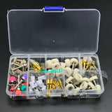 80PCS Dental Prophy Polishing Brush Cups – Alumina, Nylon, Cotton Wool, and Felt Wheels for Professional Dental Cleaning