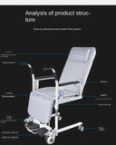 2-in-1 Bed Fold Chair with Hydraulic Lift – Paralyzed & Disabled Elderly Nursing Transfer Chair with Walker Support