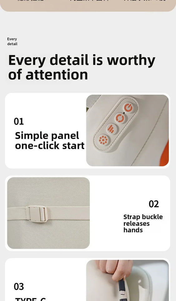 Trapezius Electric Massage Pillow For Neck and Shoulder Wireless Car And Home Massager Heat Waist Leg Cervical Shiatsu Kneading