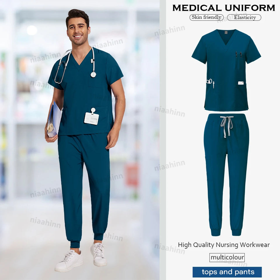 Wholesale Unisex Medical Jogger Scrub Set with Accessories