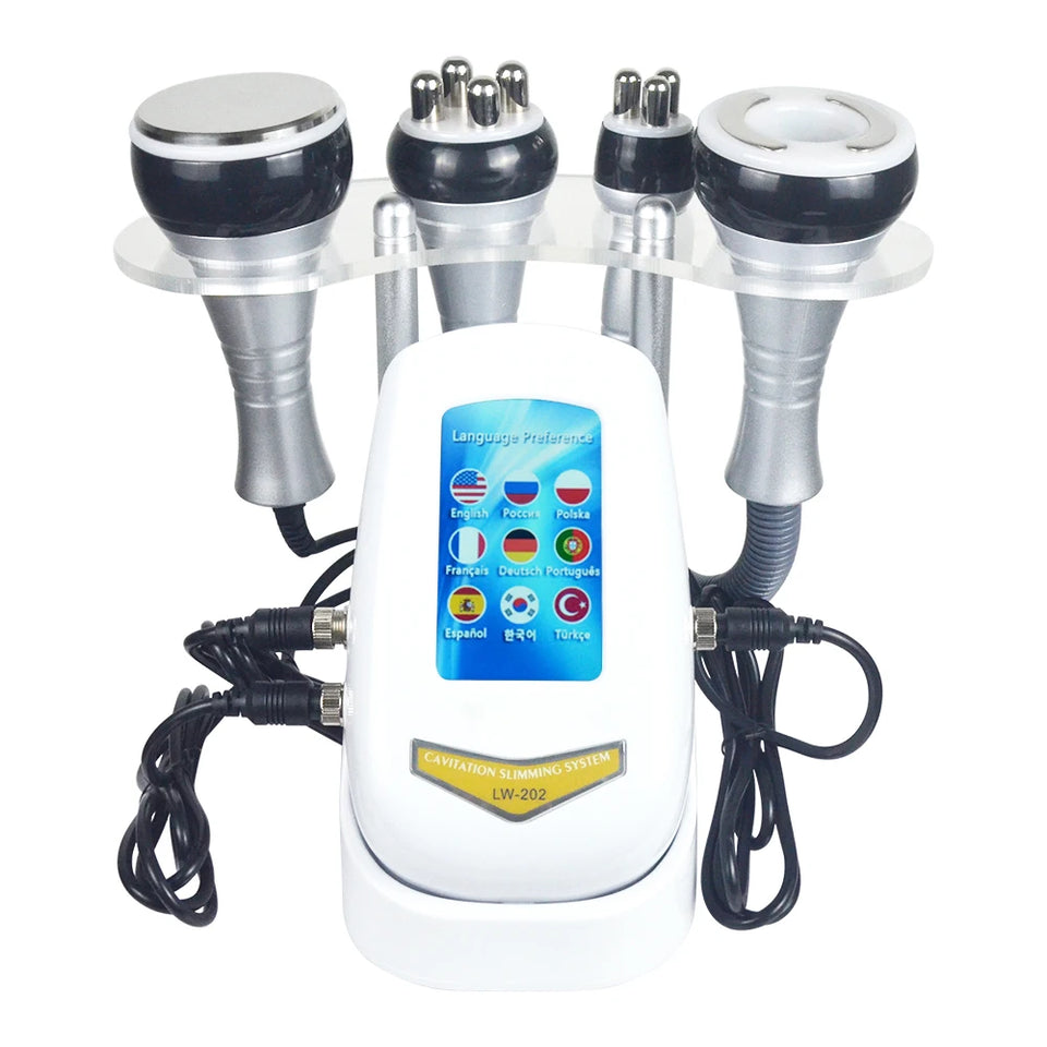 4 in 1 Vacuum Therapy Cavitation RF Radio Frequency Fat Remover Body Slimming Machine Ultrasonic Massage Shaping Instrument