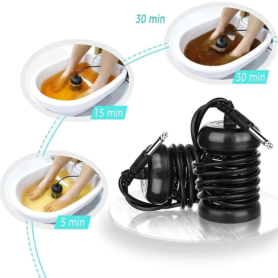 Ionic Detox Foot Bath Massage Machine with Basin Electric Foot Spa Bath Massager Deep Tissue Clean Vibrant Vibration Care Arrays