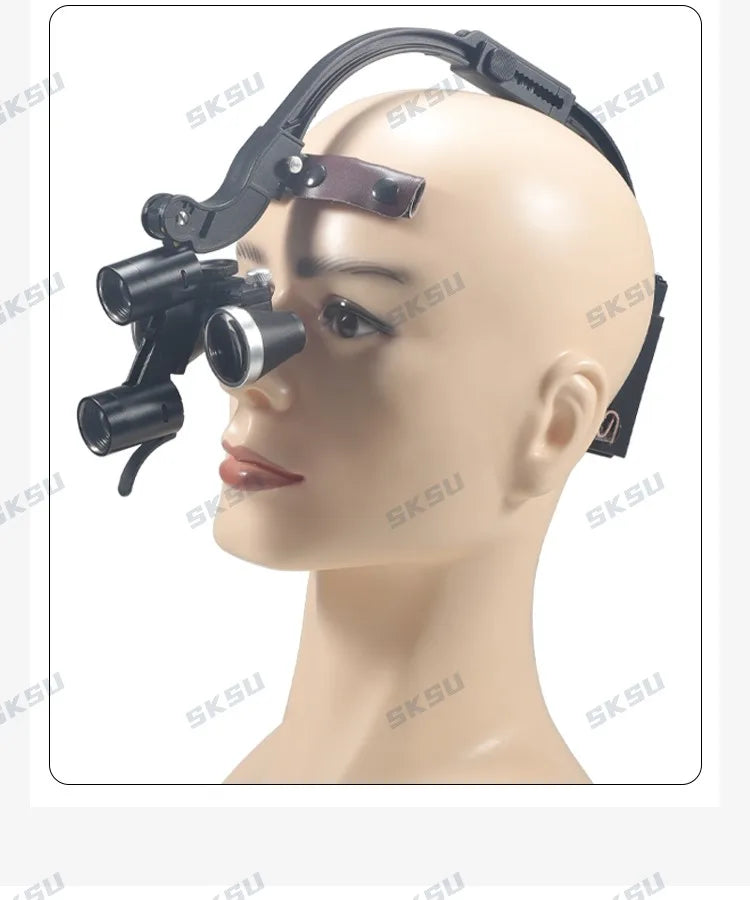 Binocular Dental Loupe with LED Surgical Headlight – 2.5X & 3.5X Magnification