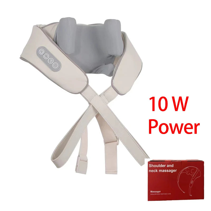 Shiatsu Neck & Shoulder Massager Shawl – Kneading Back and Spine Muscle Relaxer for Home & Car