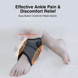 Electric Foot Ankle Massager Heating Foot Compress Vibration Relaxation Brace Belt Plantar Joint Sprain Ankle Support Massager