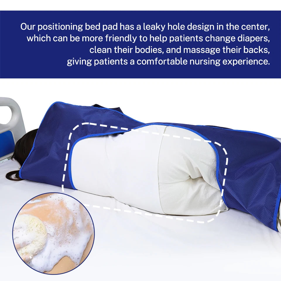 Lefeke Positioning Bed Pad with Reinforced Handles – Multipurpose Turning & Repositioning Sheet for Elderly Patients