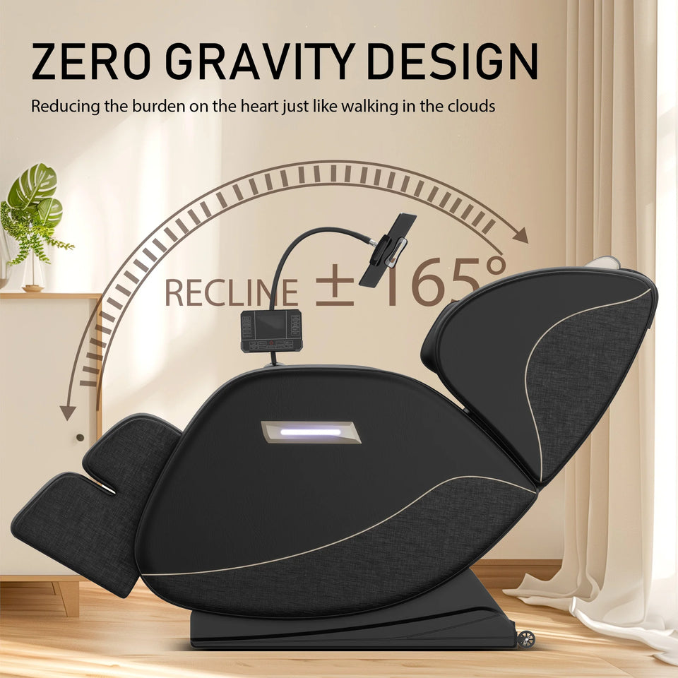 Zero Gravity Full Body Massage Chair with Heat, Airbags & Foot Roller