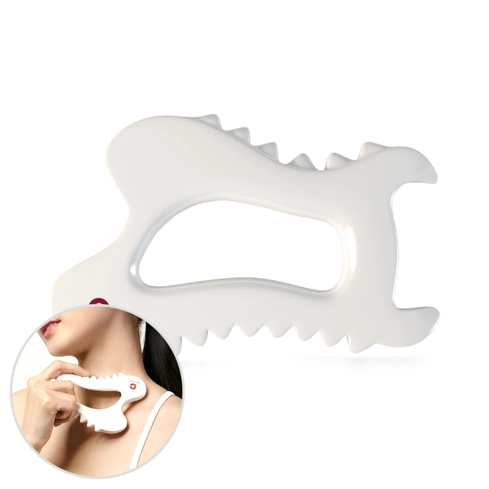 Ceramic Gua Sha board skin scraping tools face massager whole body carving Body Guasha, Body Massage Tool