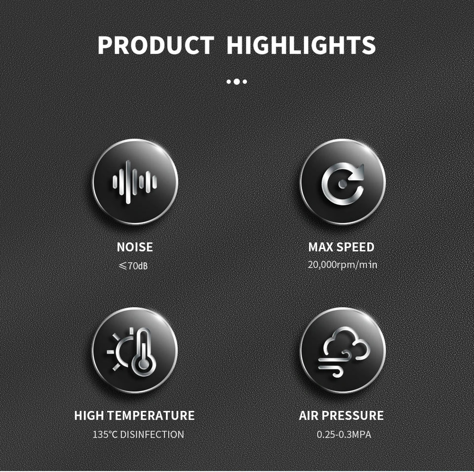 AZDENT Dental Low-Speed Contra Angle Handpiece – Latch Type, Fits E-Type Air Motors