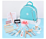 Wooden Pretend Play Doctor Educational Toys for Children Simulation Dentist Check Brush Teeth Medicine Set Role Playing Games