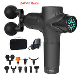 24V Professional Massage Gun with Hot & Cold Therapy – 12 Head Deep Tissue Fascia Massager