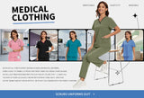 Women’s Medical Nurse Scrubs Set – Unisex Hospital, Clinic, Surgical & Spa Uniforms for Healthcare Professionals