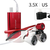 Dental Surgical Loupes 2.5X/3.5X with LED Light – Medical Magnifying Glasses for Dentistry & Surgery