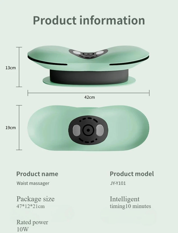 New Upgrade Air-Lip Stretch Low Frequency Thermal Vibration Waist Massage Heeling Spot Left and Right Swing + Up and Down Tracti