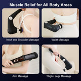 Fascia Massage Gun with Extended Handle – High-Frequency Electric Muscle Massager