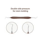 lDental Double-Ended Resin Filler Spatula Set – Stainless Steel Composite Filling Tool with Silicone Handle