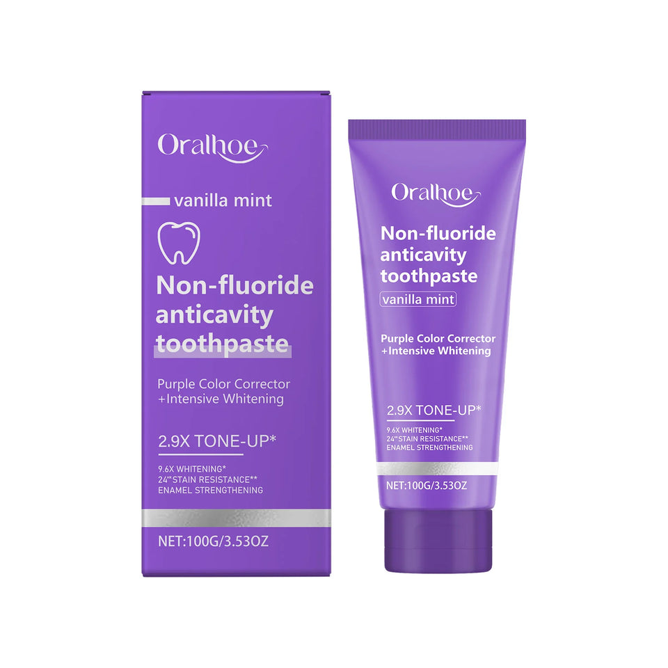 Teeth Restoration Mineral Powder – Purple Whitening Toothpaste for Stain Removal, Fresh Breath & Oral Care