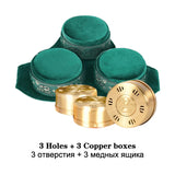 Brass Copper Box Smokeless Moxibustion Bag hierbas medicinales Burner Moxa Therapy Body Acupoint Meridian Warm Massage